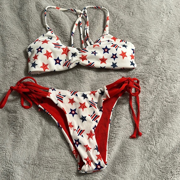 Zaful Swim Zaful Usa Star Bikini Poshmark